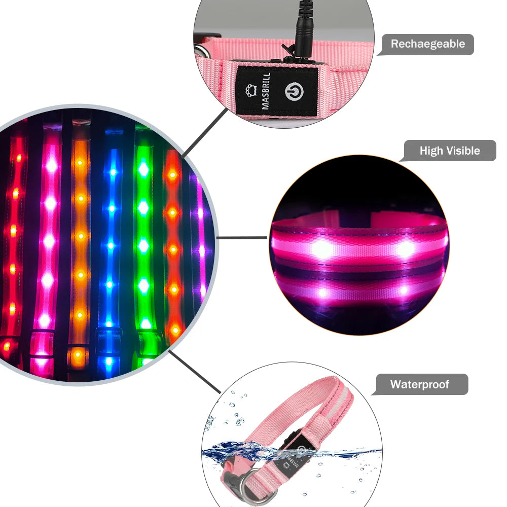 MASBRILL Light Up Dog Collar
