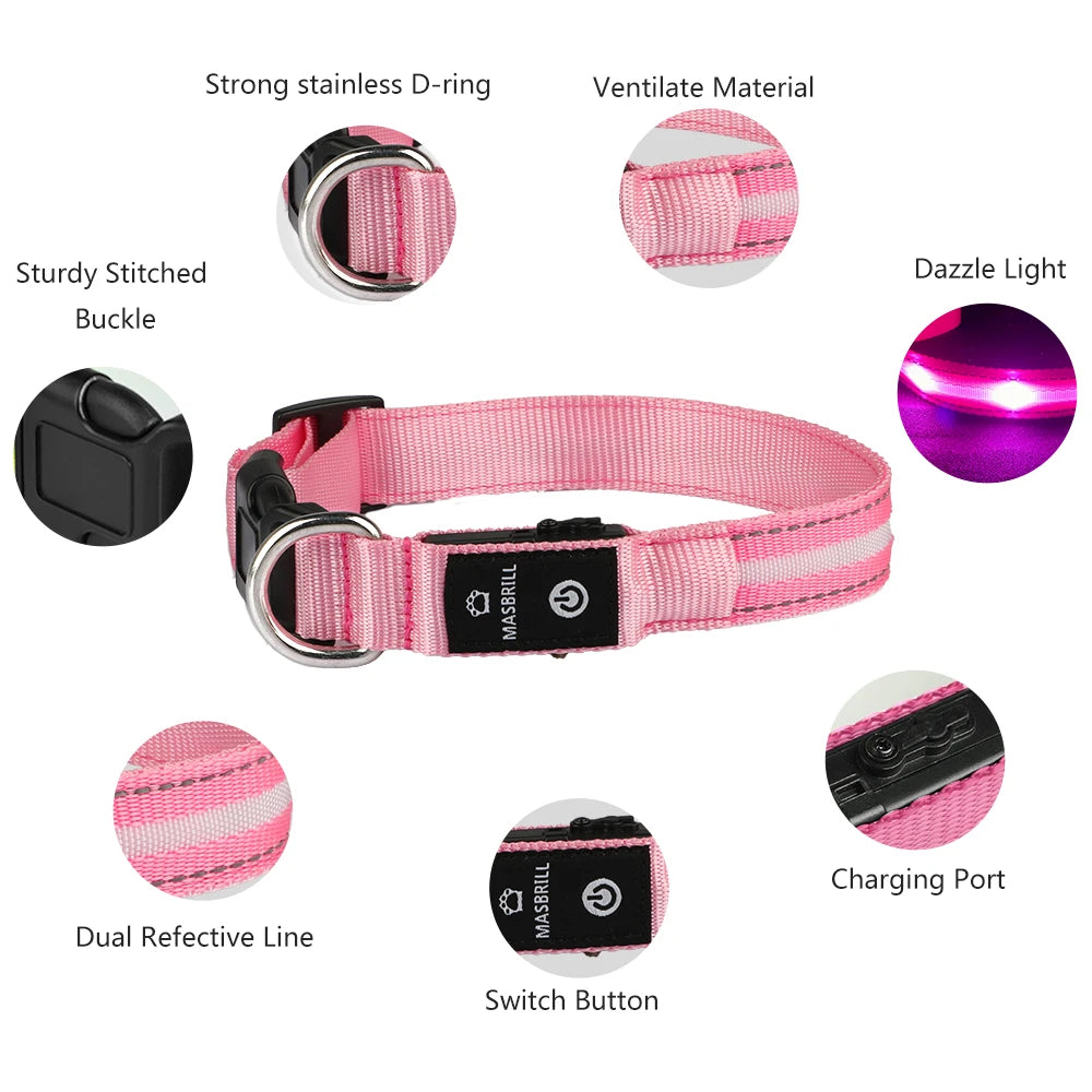 MASBRILL Light Up Dog Collar