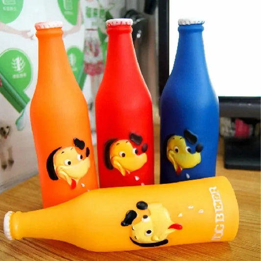 Silicone Beer Bottle Squeaky Toy