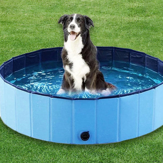 Dog Swimming Pool with Cover Portable