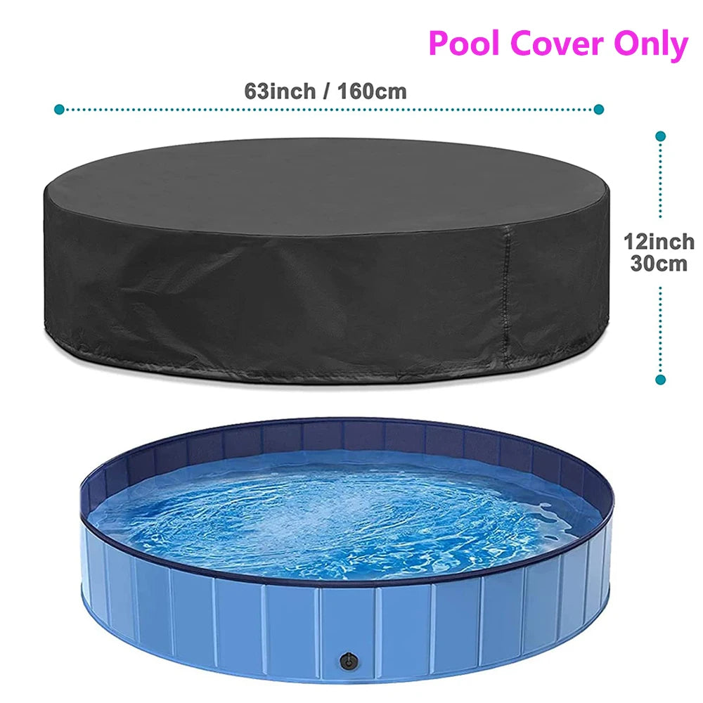 Dog Swimming Pool with Cover Portable
