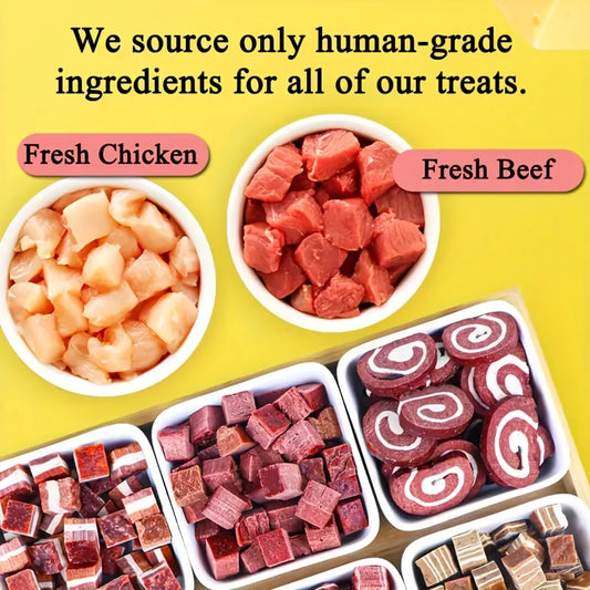 100g/3.53oz Beef And Meat Cubes Treats