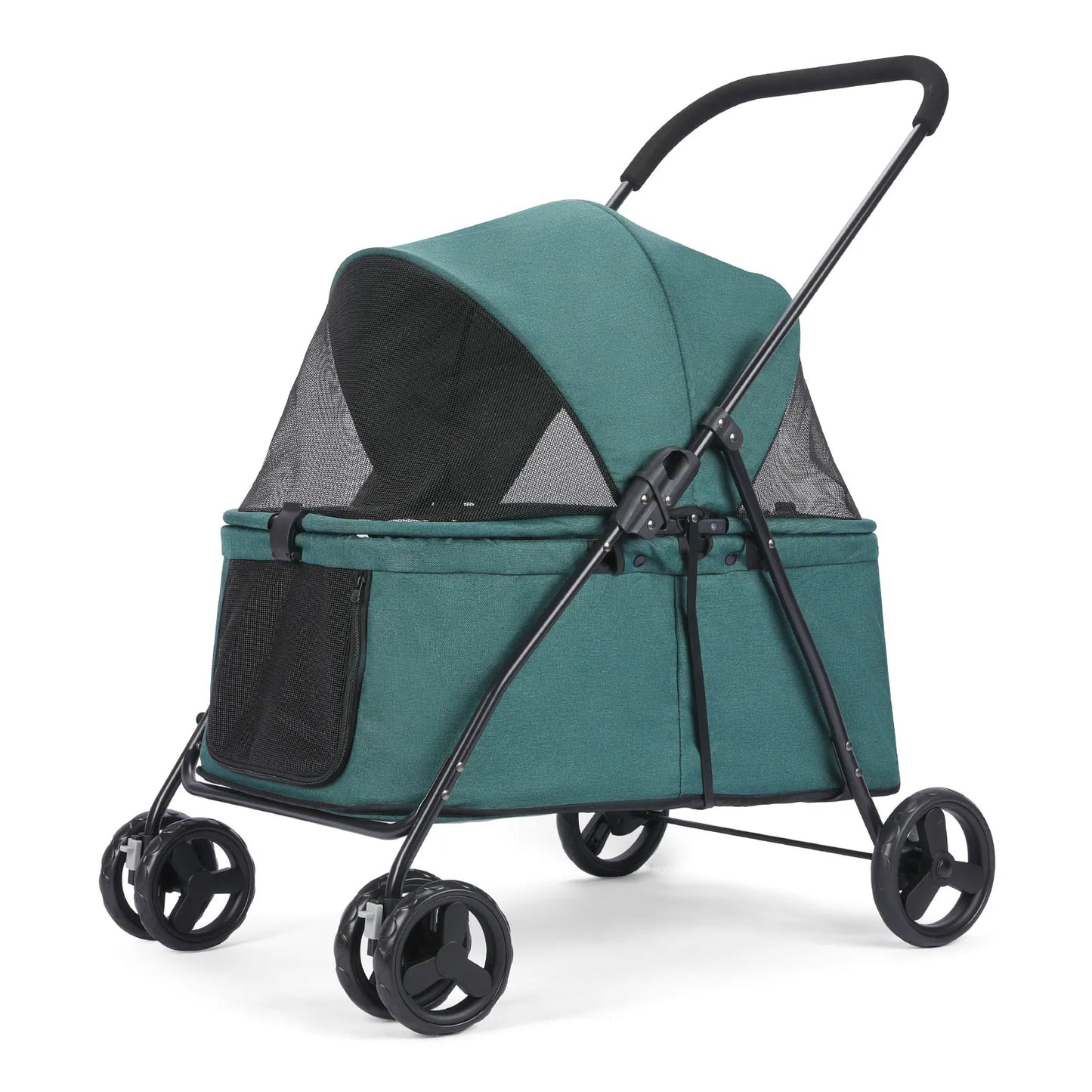 Wedyvko Luxury Pet Stroller 4 Wheels with Brakes