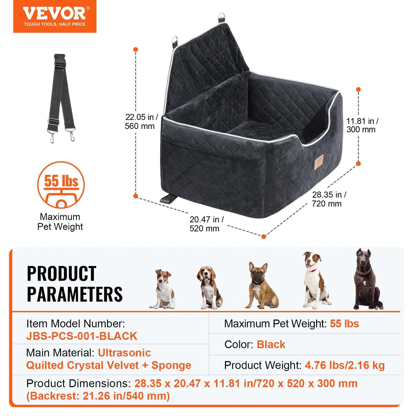 VEVOR Dog Car Seat