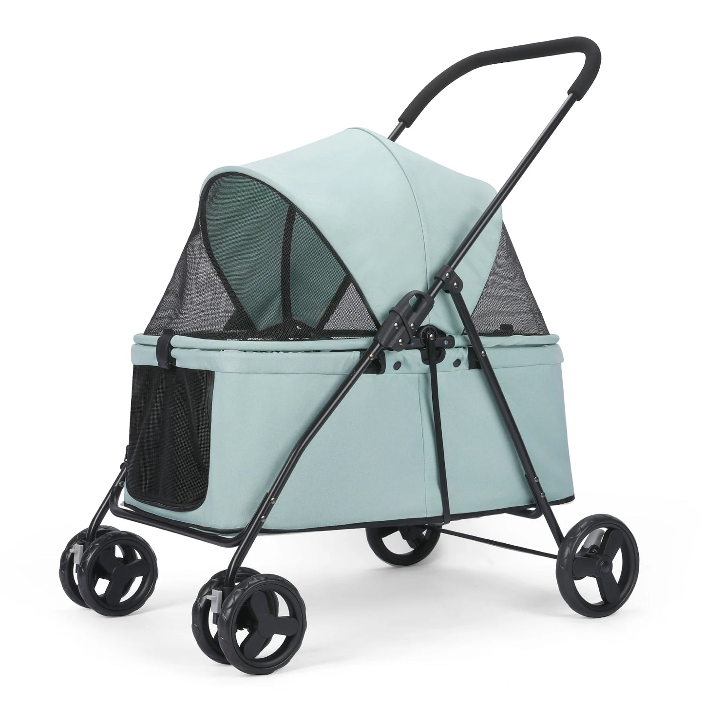 Wedyvko Luxury Pet Stroller 4 Wheels with Brakes