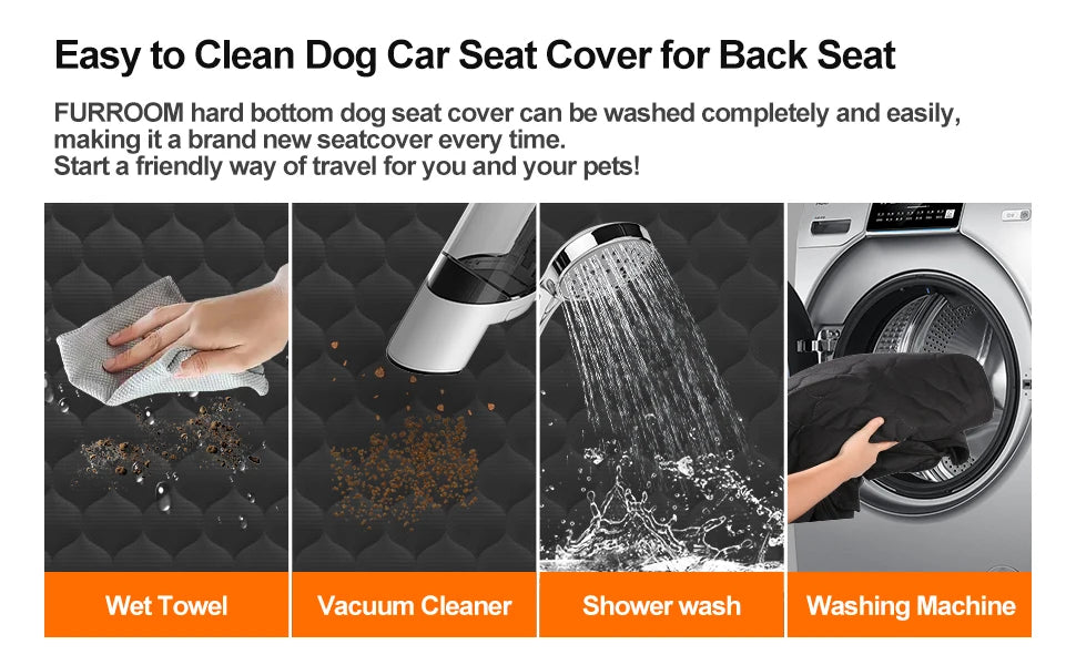 Pet Foldable Waterproof Rear Back Seat Protector