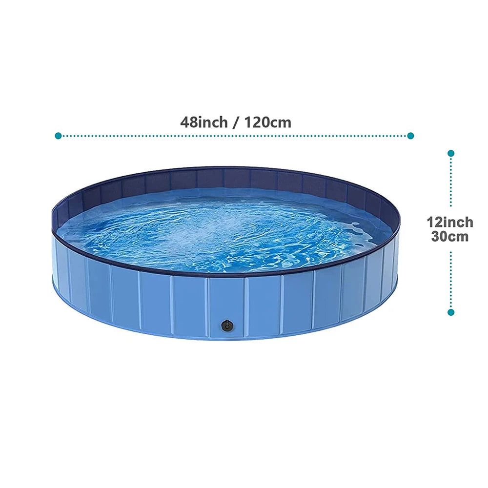 Dog Swimming Pool with Cover Portable