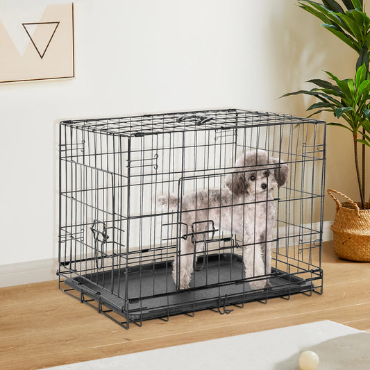 JHK Folding Metal Wire Dog Kennel