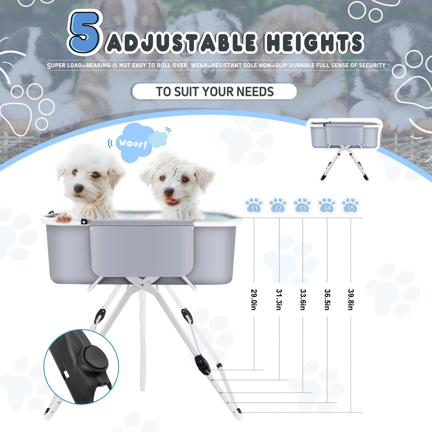 Collapsible Pet Bathtub