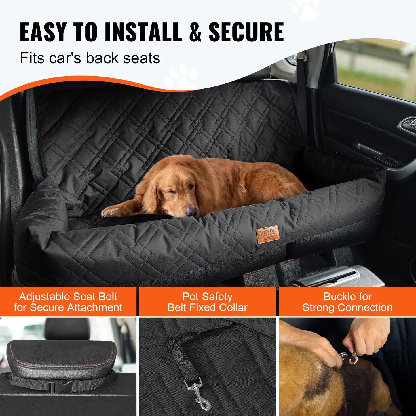 VEVOR Dog Car Seat Waterproof