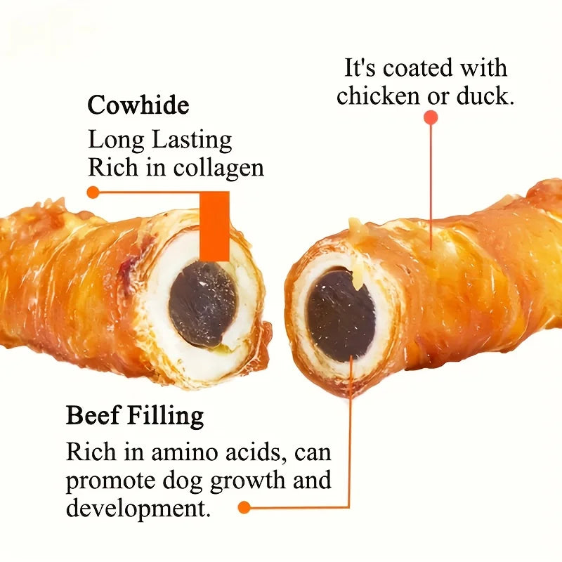 Chicken Wrapped Cowhide Chocolate Stick