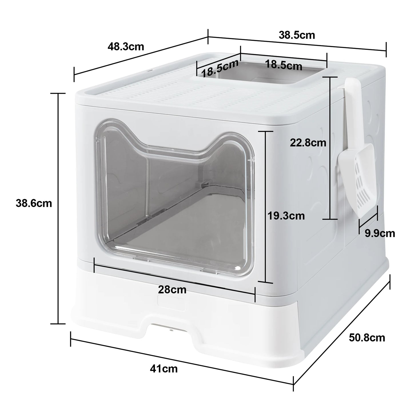 Bingopaw XXL Large Space Foldable Cat Litter Box