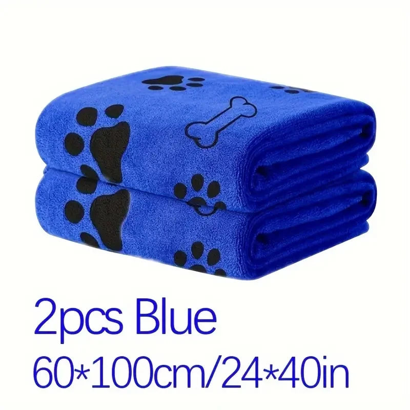 2pcs Soft Microfiber Pet Towels