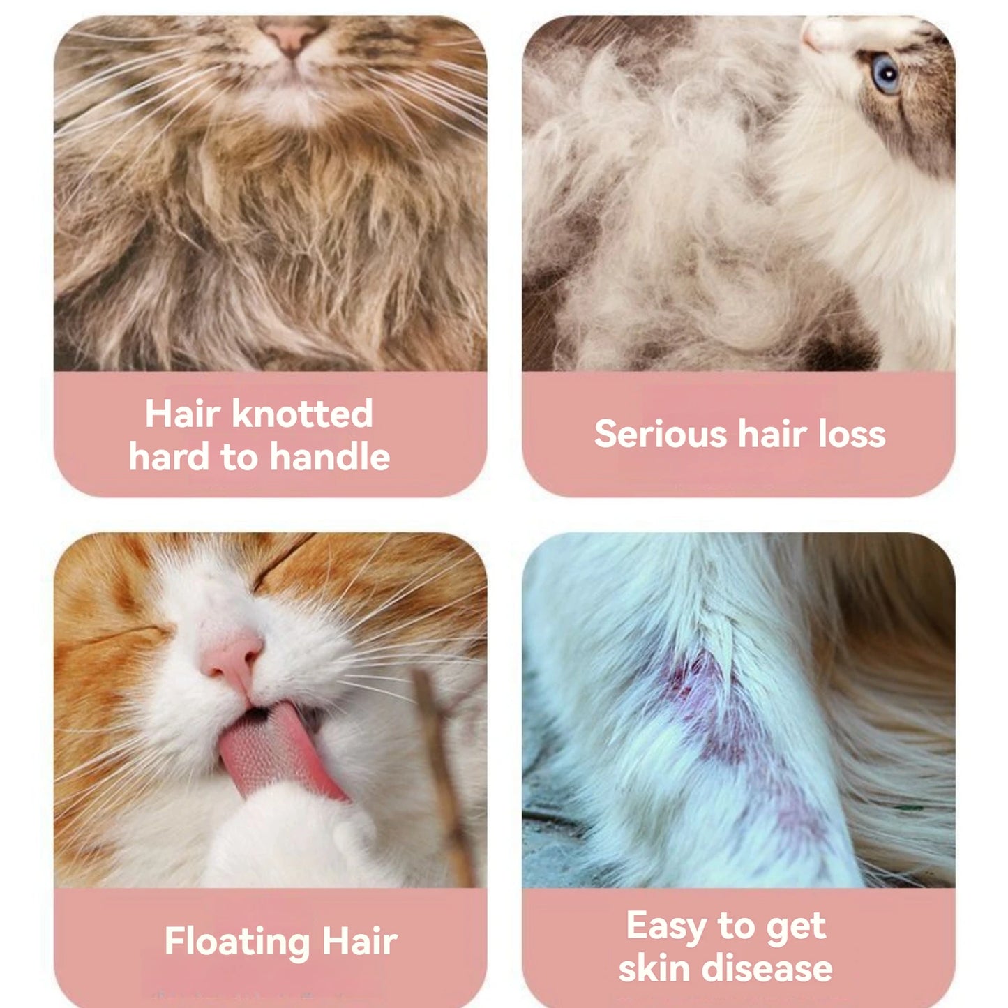 Pet Spray Hair Removal Comb for Shedding and Grooming