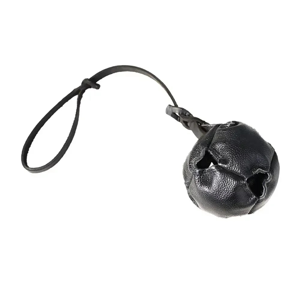 Leather Dog Training Ball with a Handle