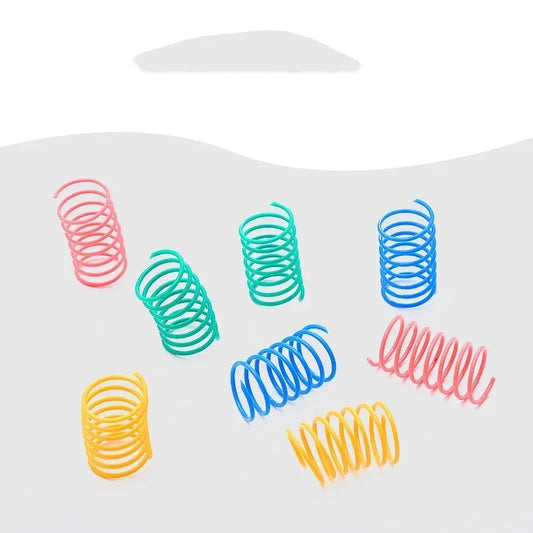 Cat Spring Toys Plastic Colorful Coil Spiral Springs