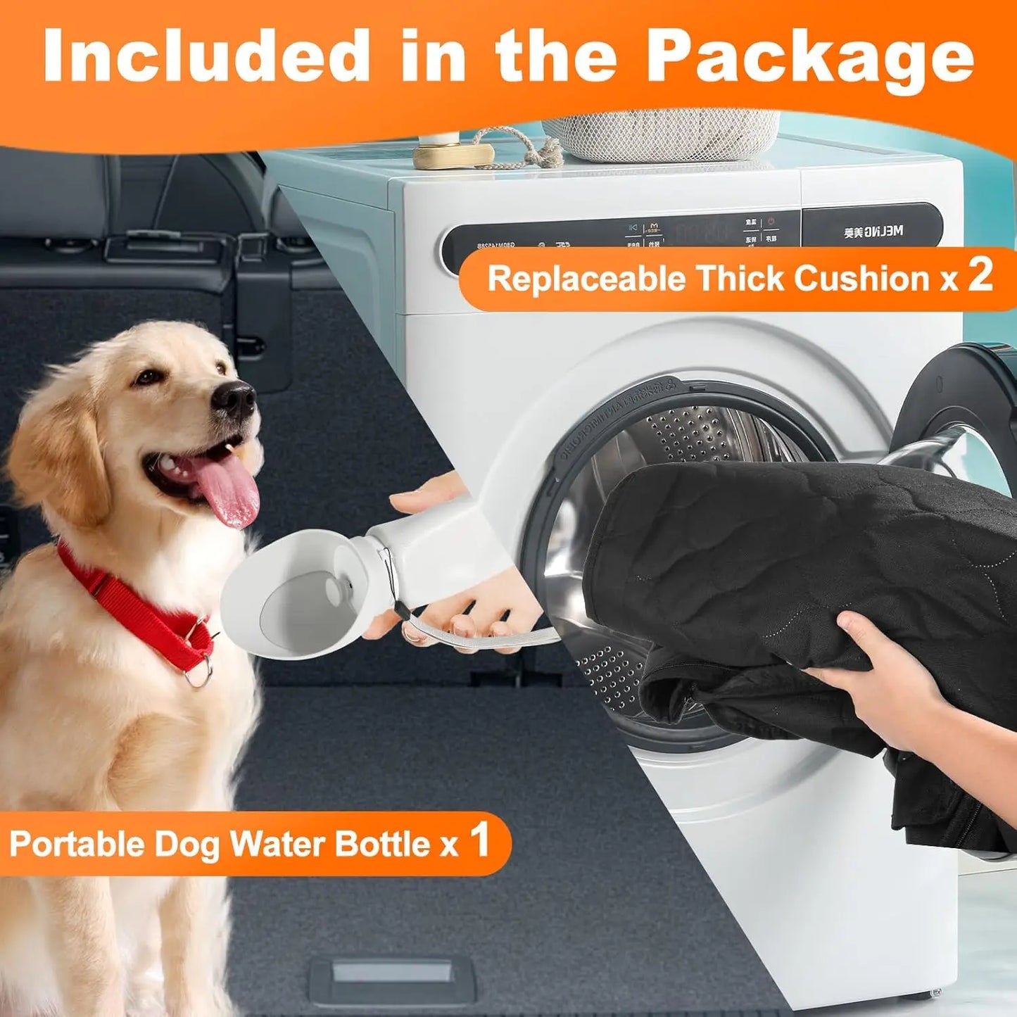 Pet Foldable Waterproof Rear Back Seat Protector