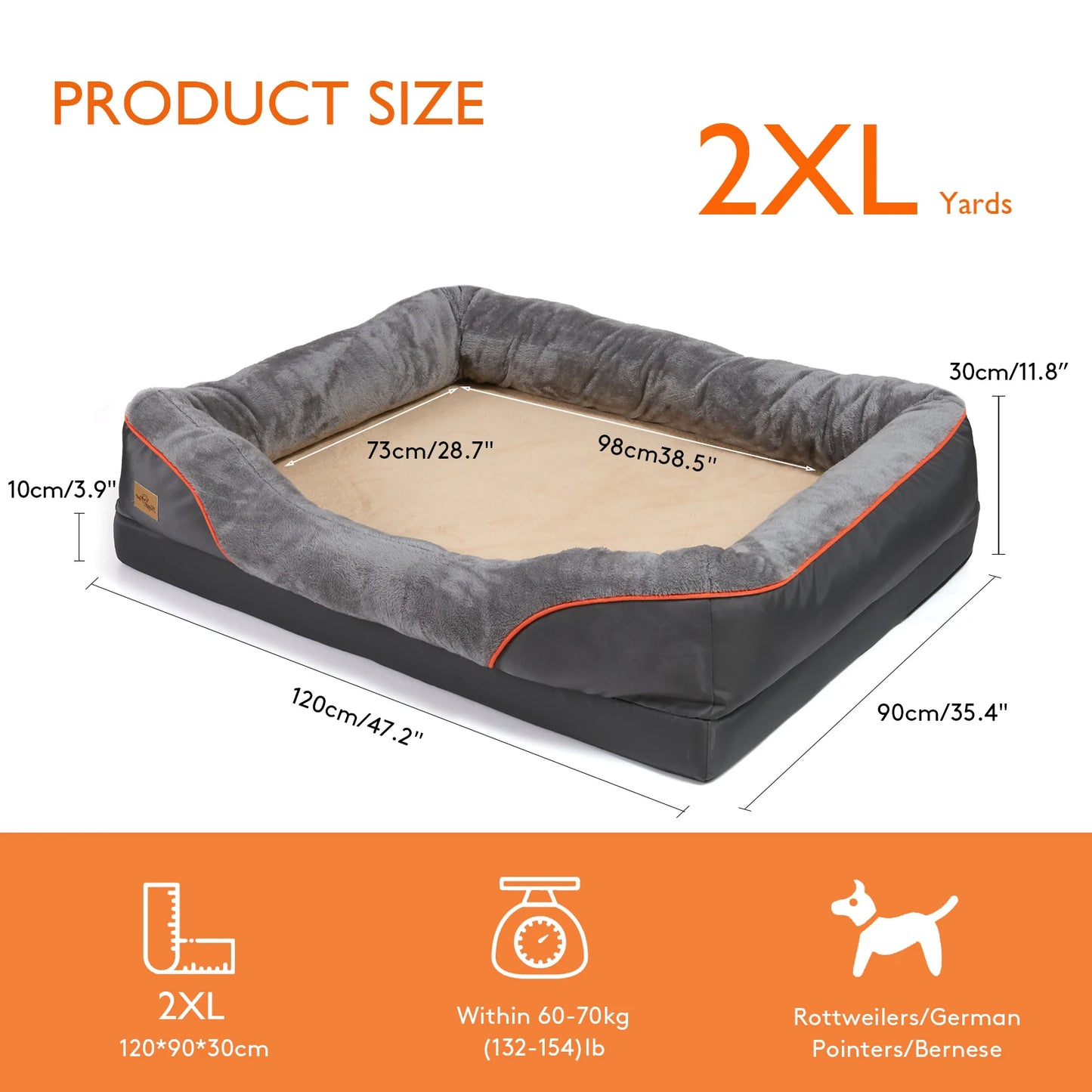 Large Dog Bed Super Soft Orthopedic Foam Sleeping Mat