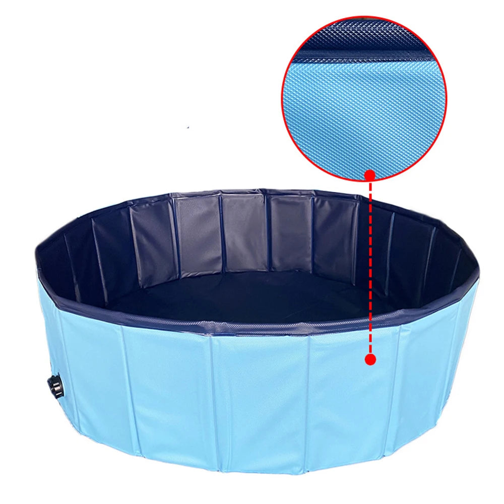 Dog Swimming Pool with Cover Portable