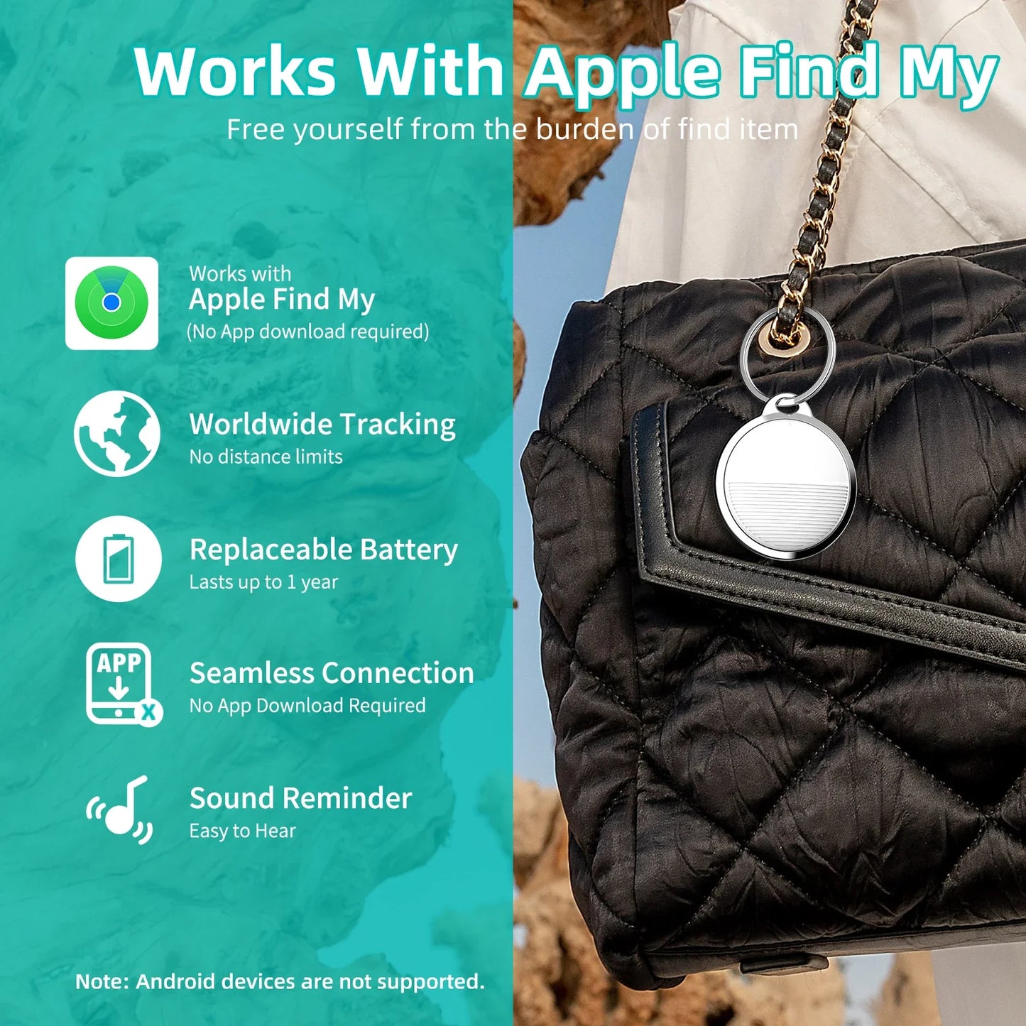 Pet GPS Tracker Mini Tag For IOS Apple Find My APP