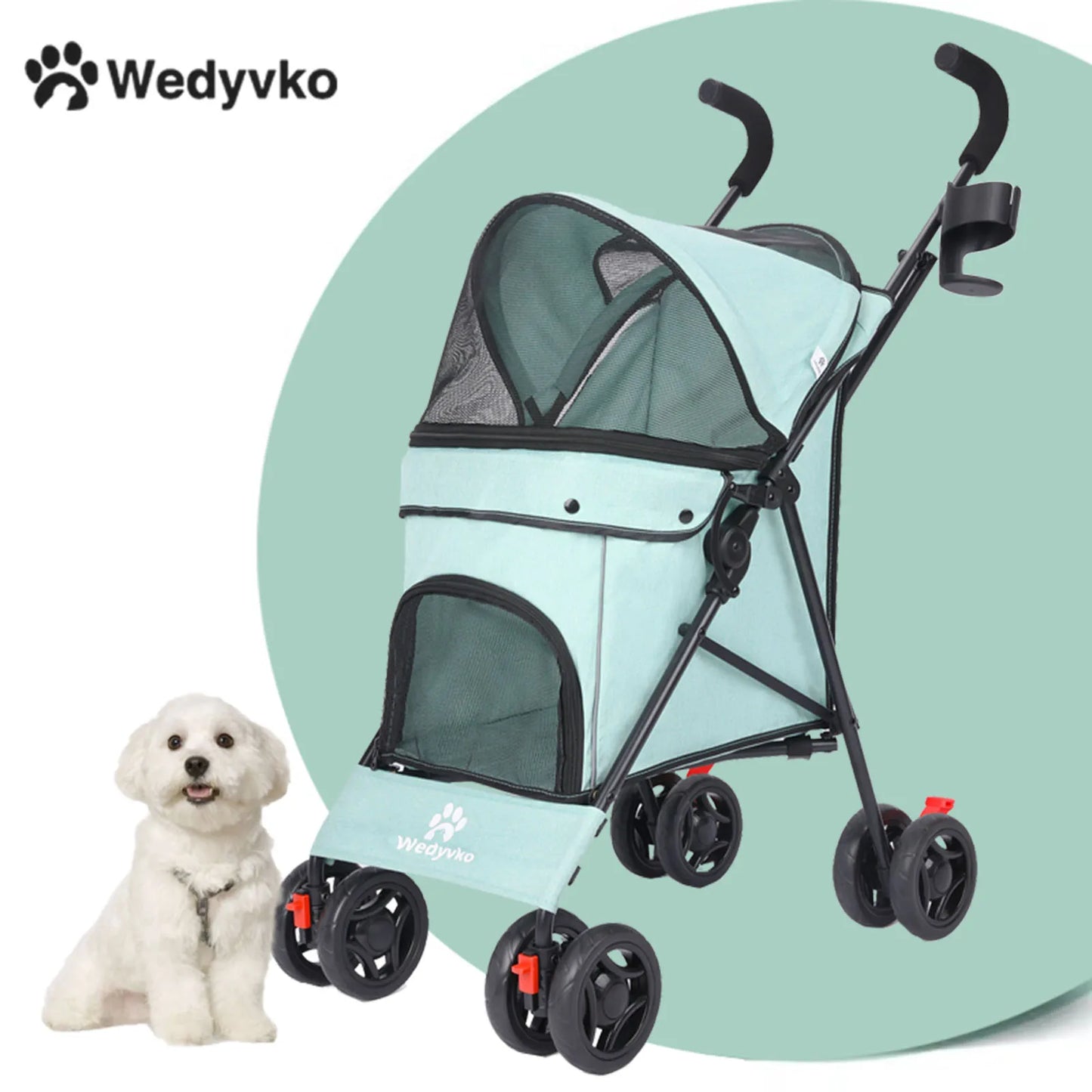 Outdoor Stroller Cat Dog Travel Breathable Stroller