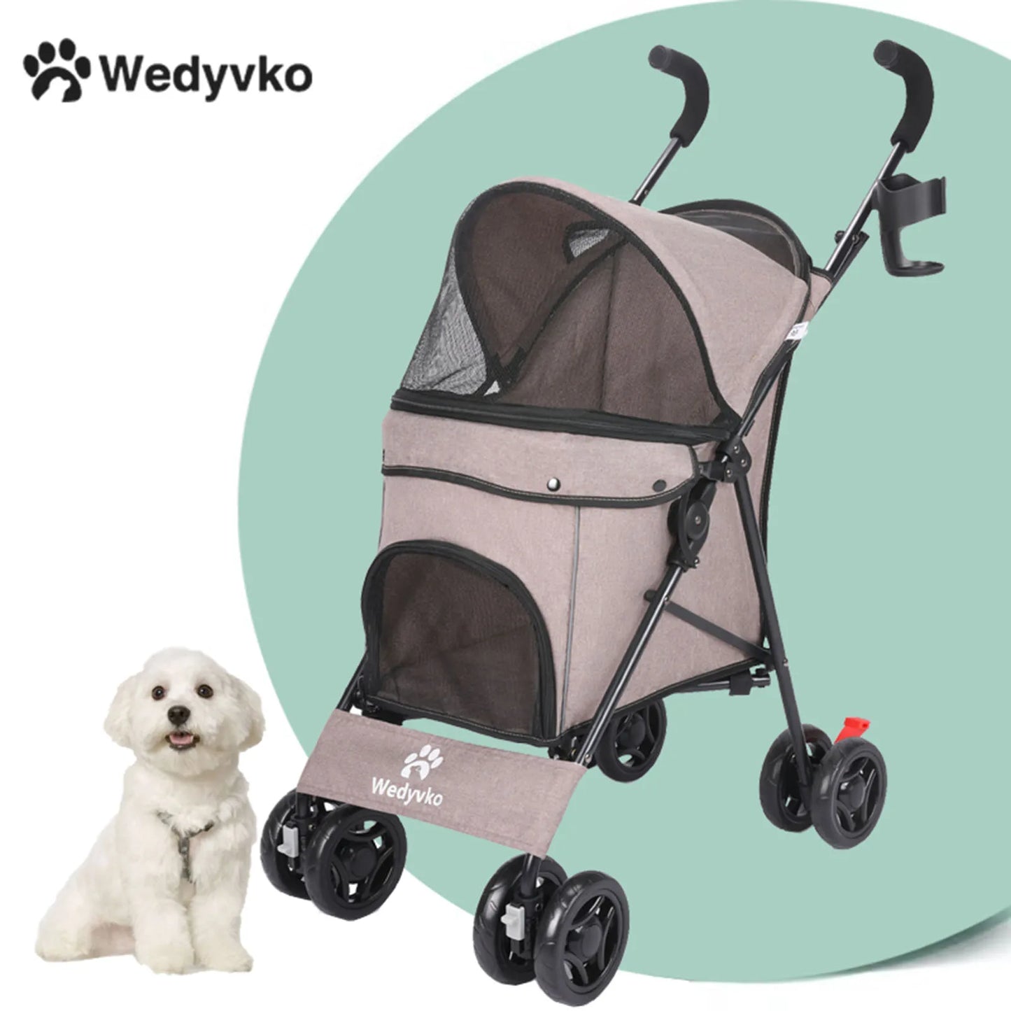 Outdoor Stroller Cat Dog Travel Breathable Stroller
