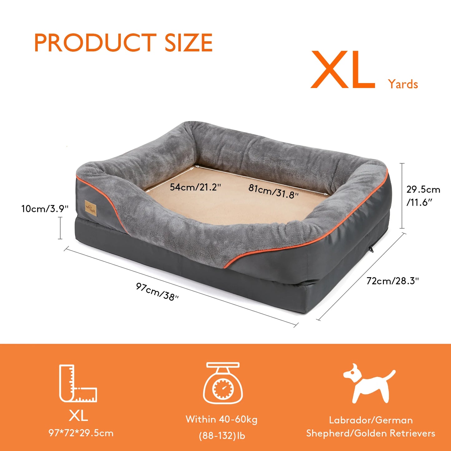 Large Dog Bed Super Soft Orthopedic Foam Sleeping Mat