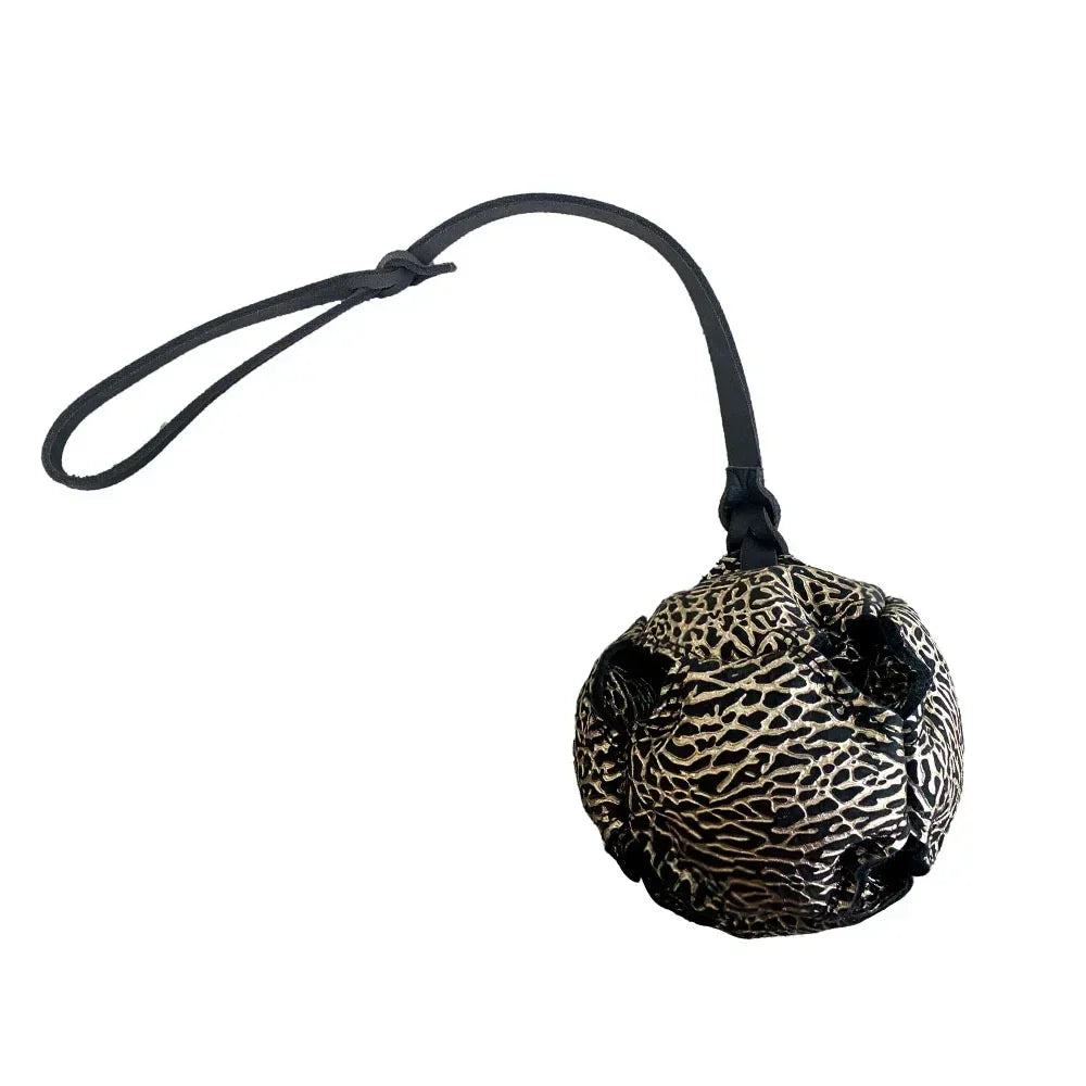 Leather Dog Training Ball with a Handle