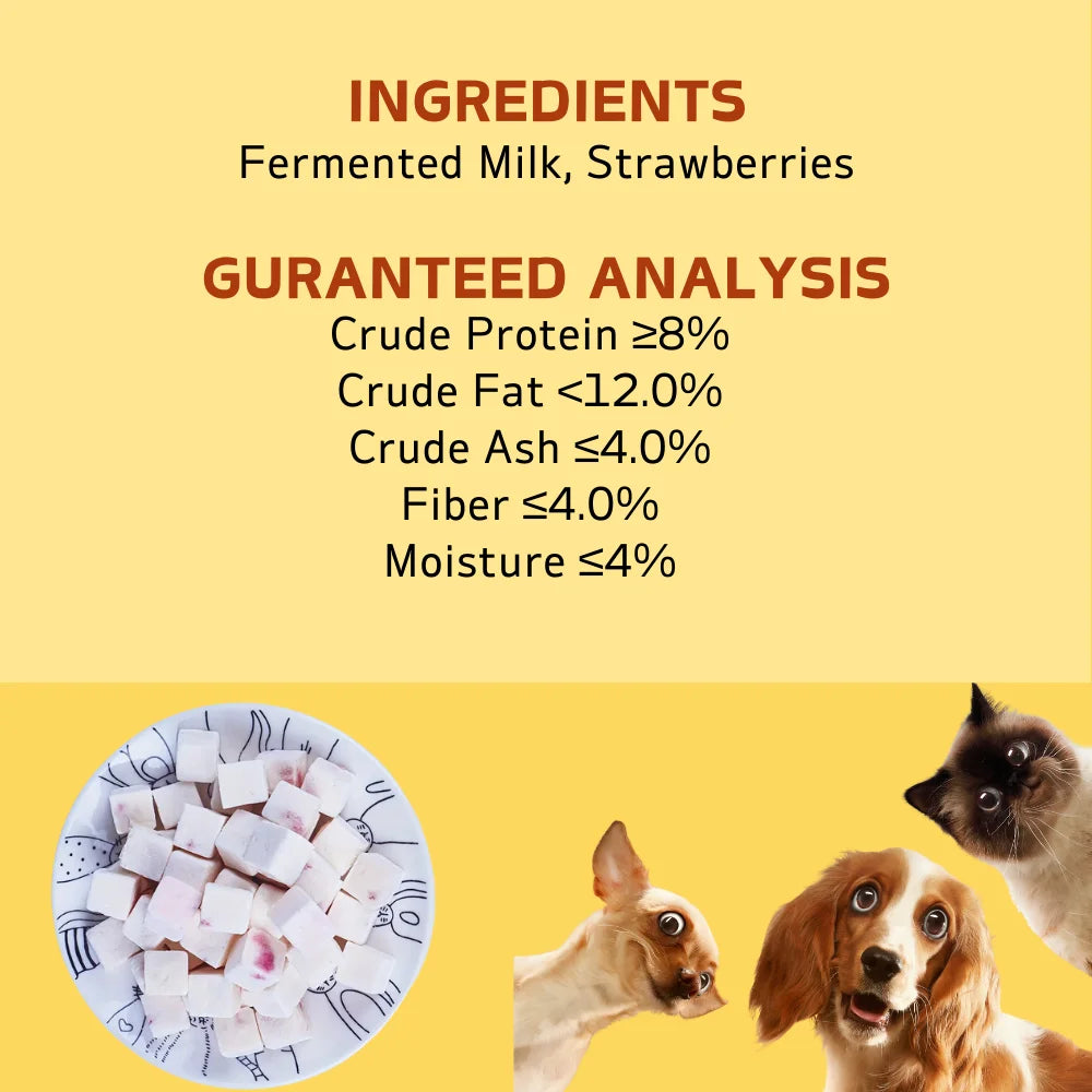 100g/3.53oz Fruit Yogurt Cubes Treats