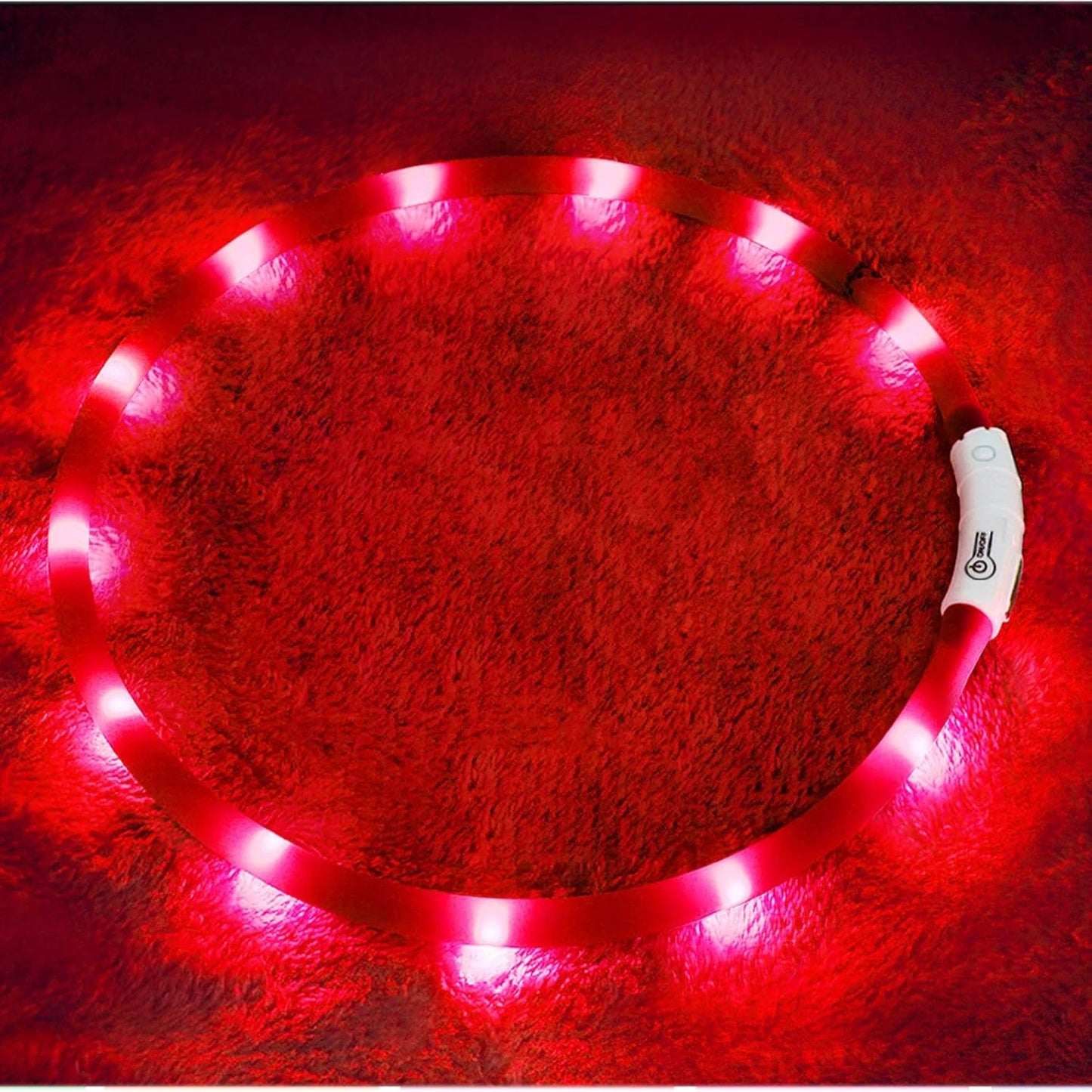 LED Dog Collar, USB Rechargeable