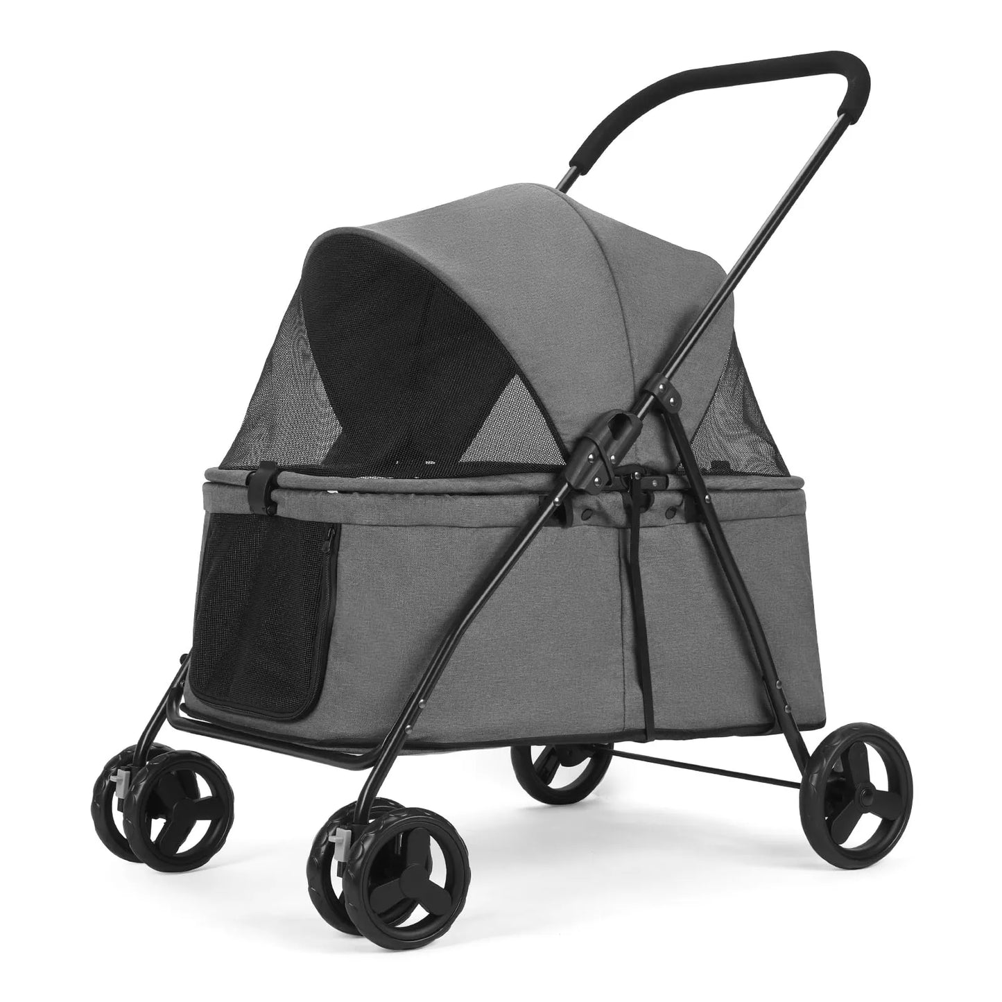 Wedyvko Luxury Pet Stroller 4 Wheels with Brakes
