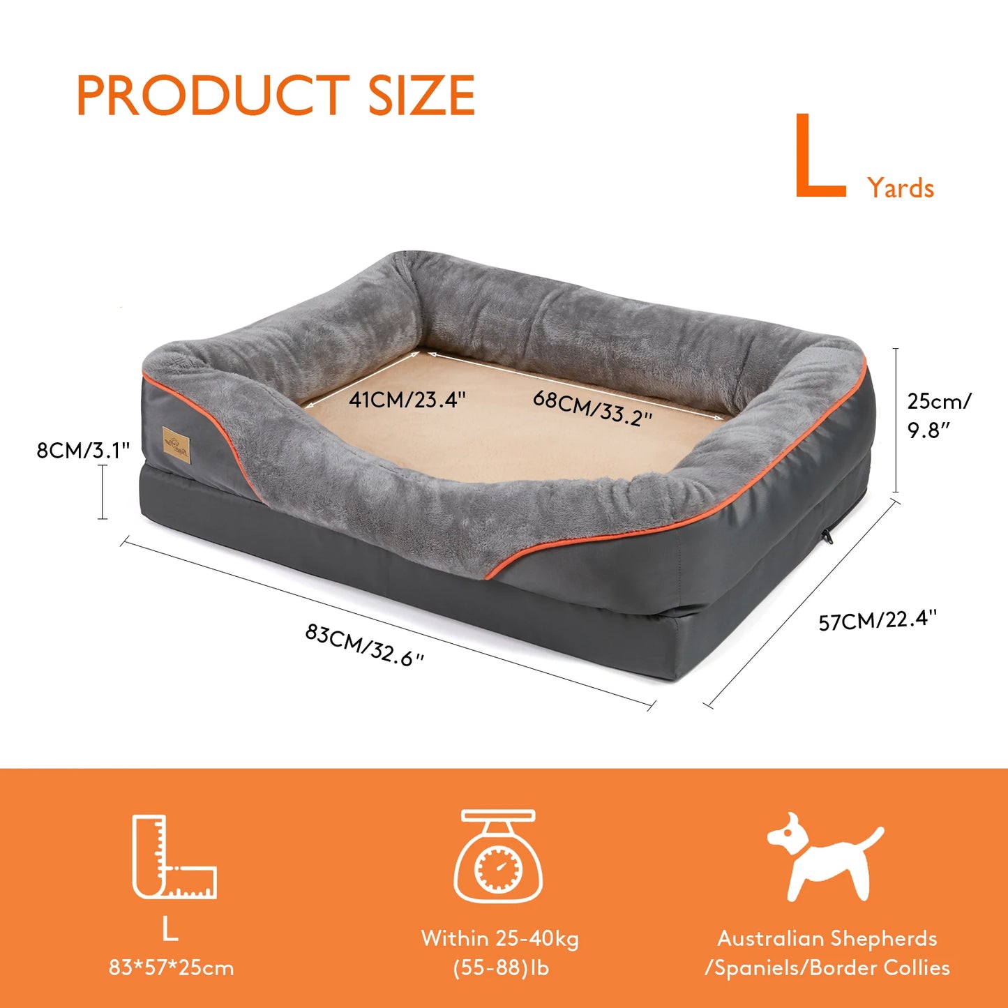 Large Dog Bed Super Soft Orthopedic Foam Sleeping Mat