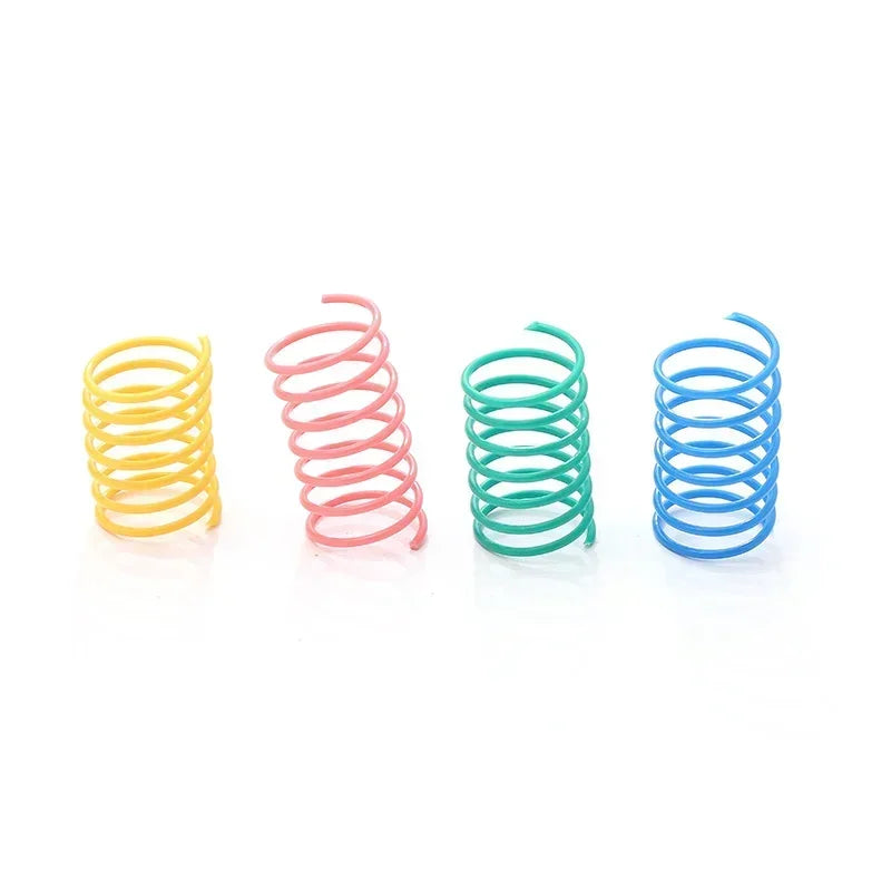 Cat Spring Toys Plastic Colorful Coil Spiral Springs