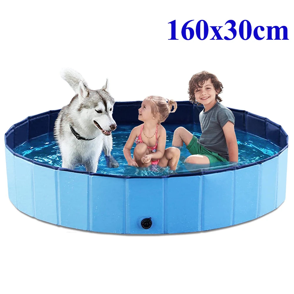 Dog Swimming Pool with Cover Portable