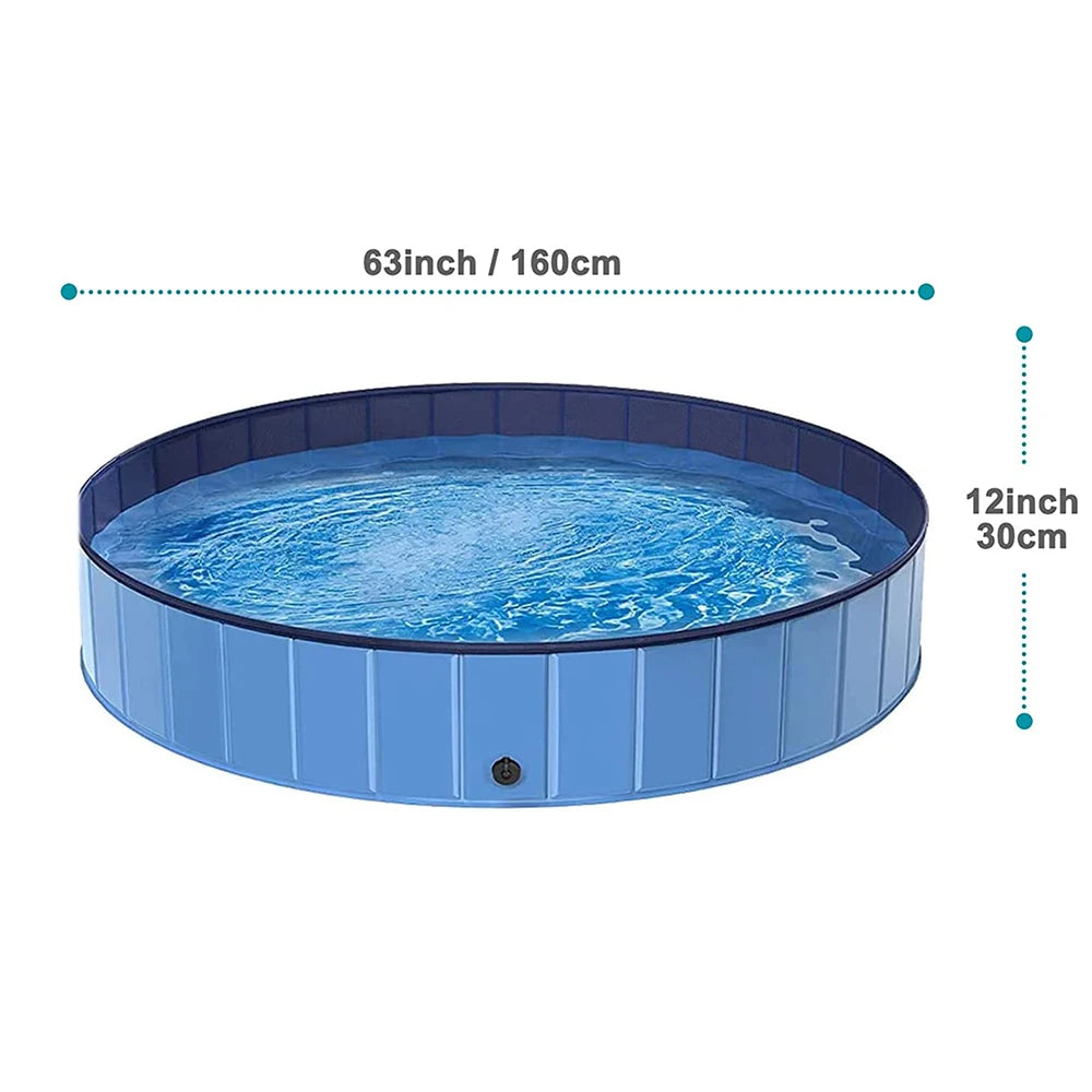 Dog Swimming Pool with Cover Portable