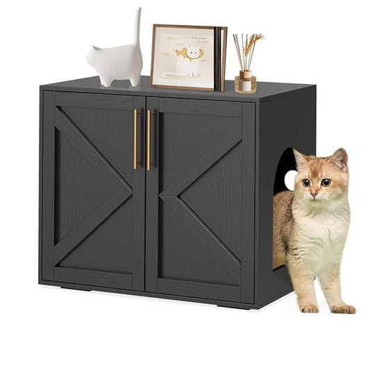 Hidden Litter Box Furniture with 2 Doors