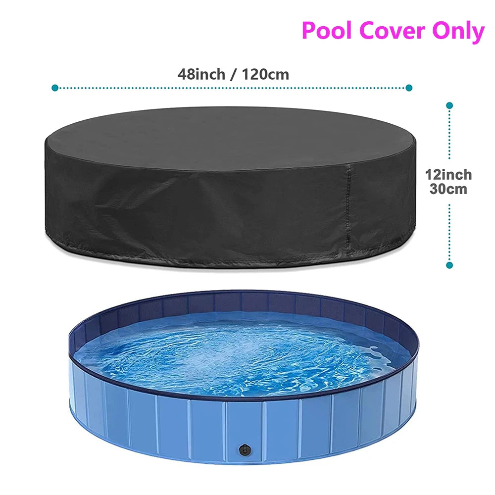 Dog Swimming Pool with Cover Portable