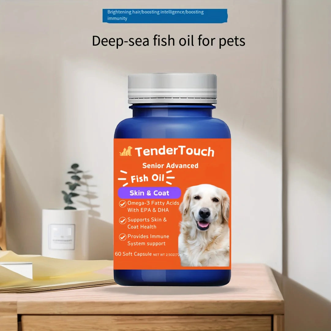 60 Capsules Omega 3 Fish Oil for Dogs and Cats - Omega 3