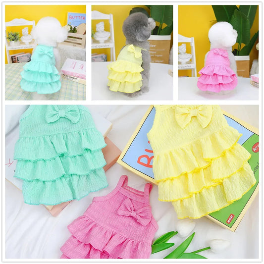 Spring Pet Clothes Dog Cat Princess Dresses