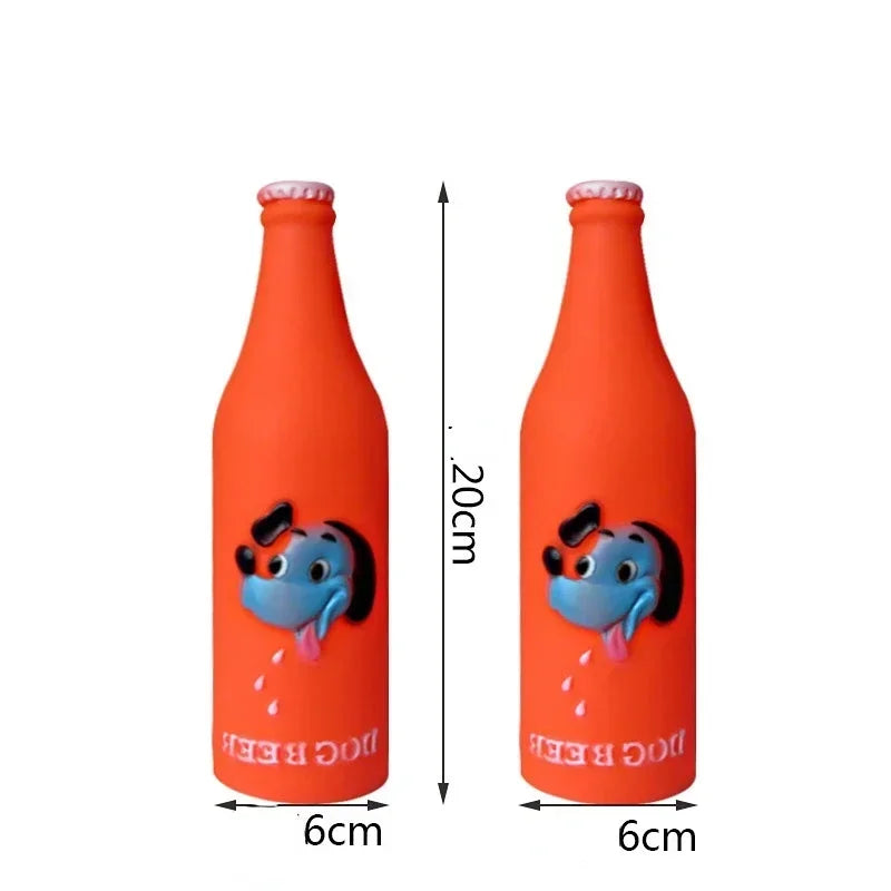 Silicone Beer Bottle Squeaky Toy