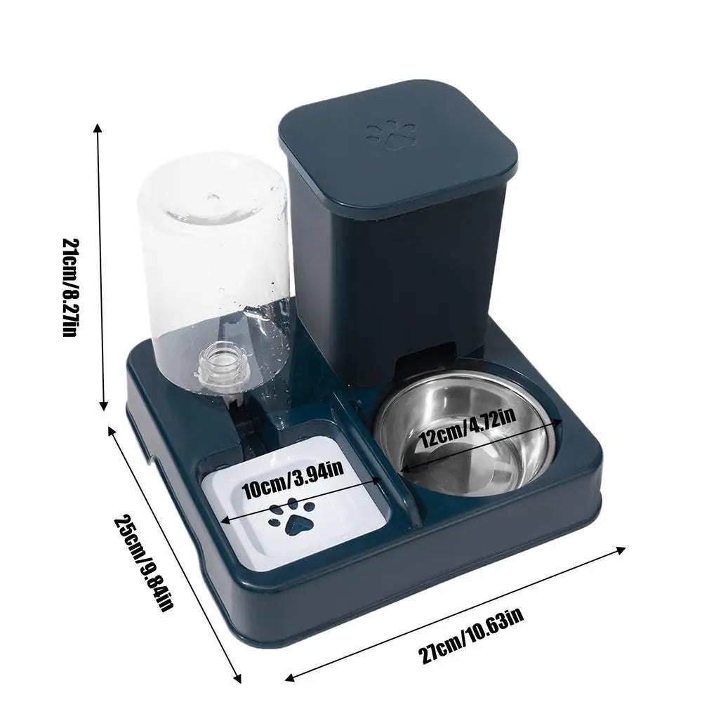 Pet Automatic Feeder Bowl and Water Dispenser