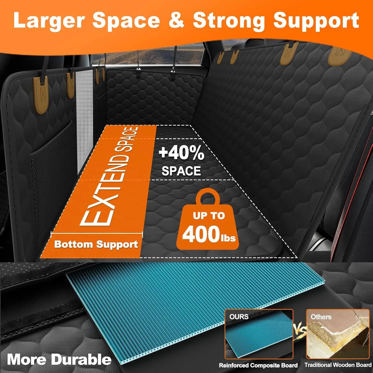 Pet Foldable Waterproof Rear Back Seat Protector