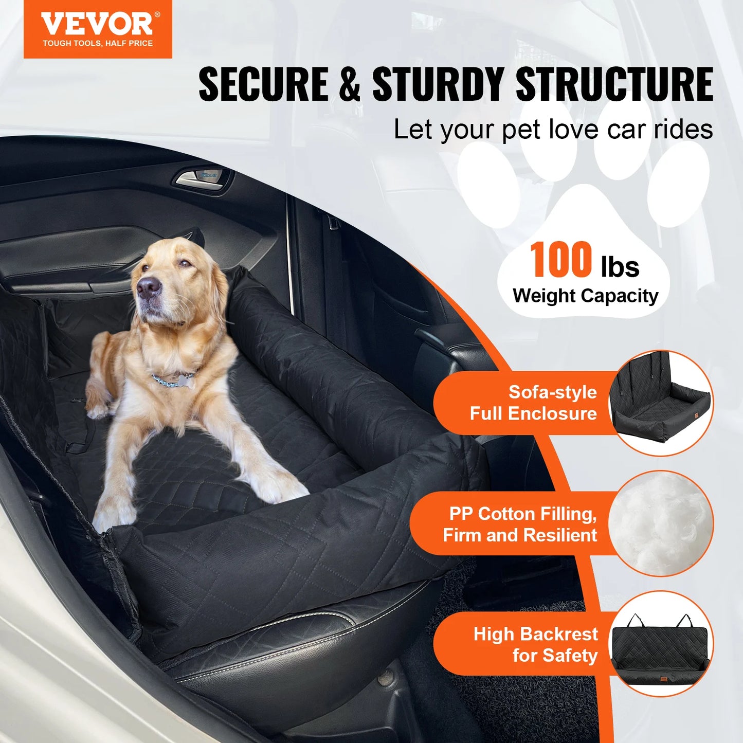 VEVOR Dog Car Seat Waterproof
