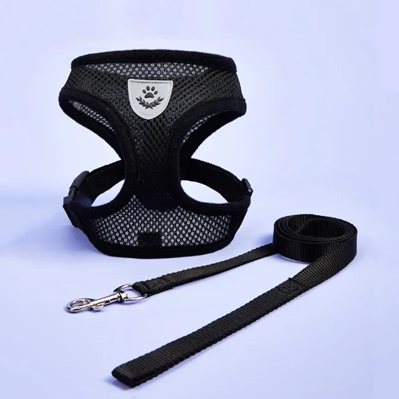 Small Pet Adjustable Harness Vest Walking Lead Leash