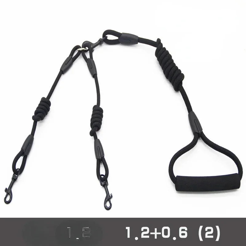Pet Nylon Dogs Lead Double Twin Coupler