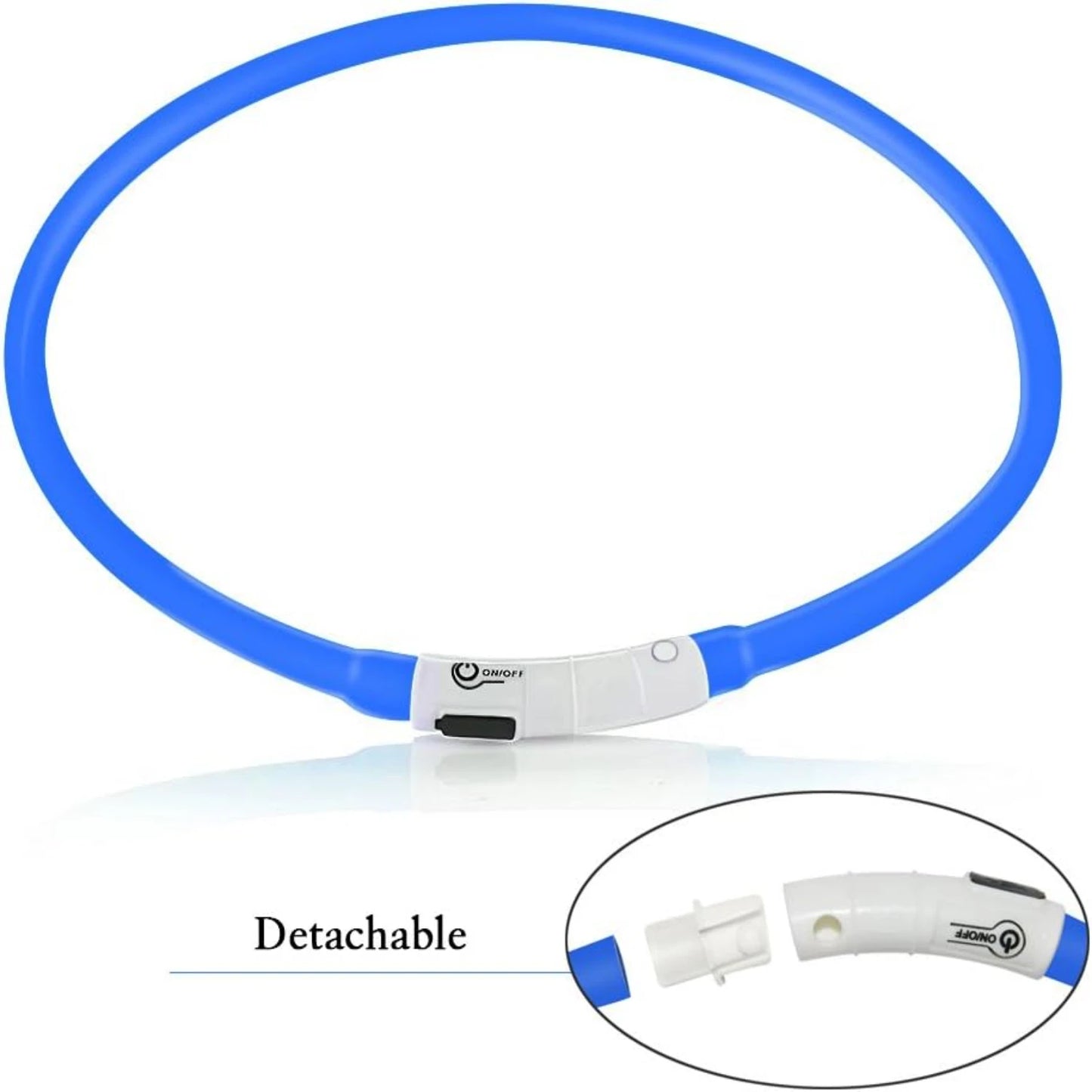 LED Dog Collar, USB Rechargeable