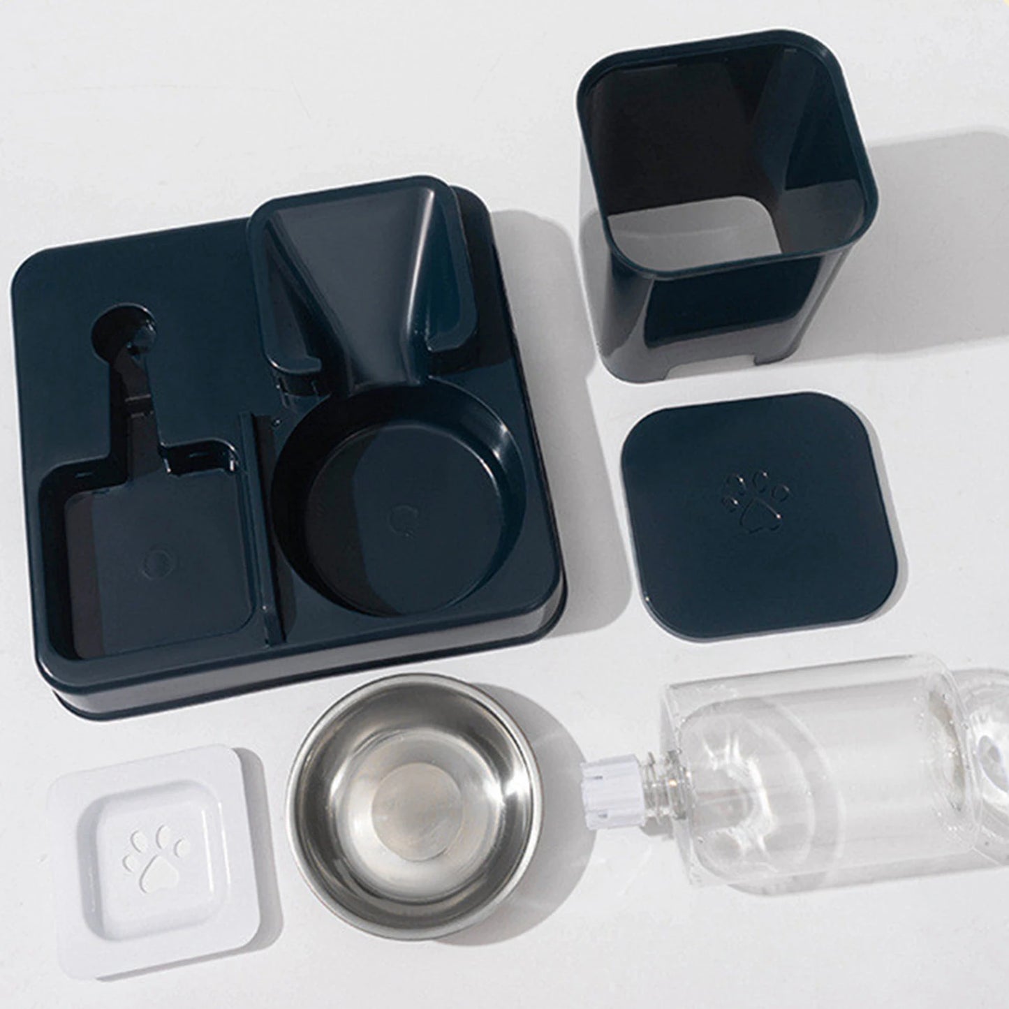 Pet Automatic Feeder Bowl and Water Dispenser