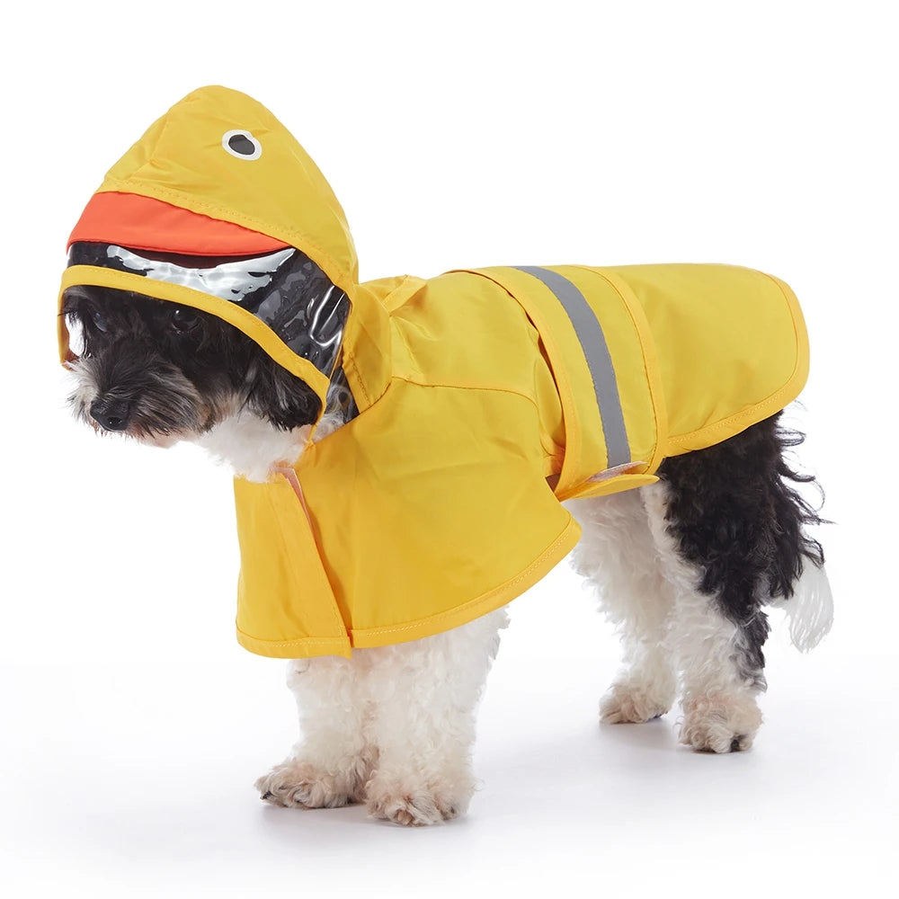 Fashionable Reflective Dog Raincoat