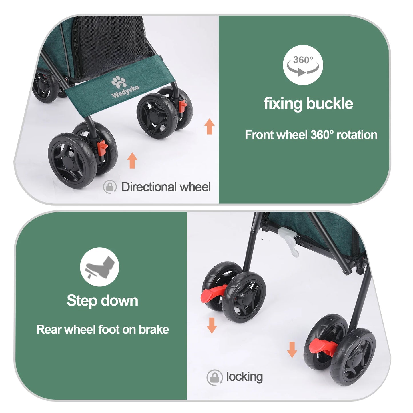 Outdoor Stroller Cat Dog Travel Breathable Stroller