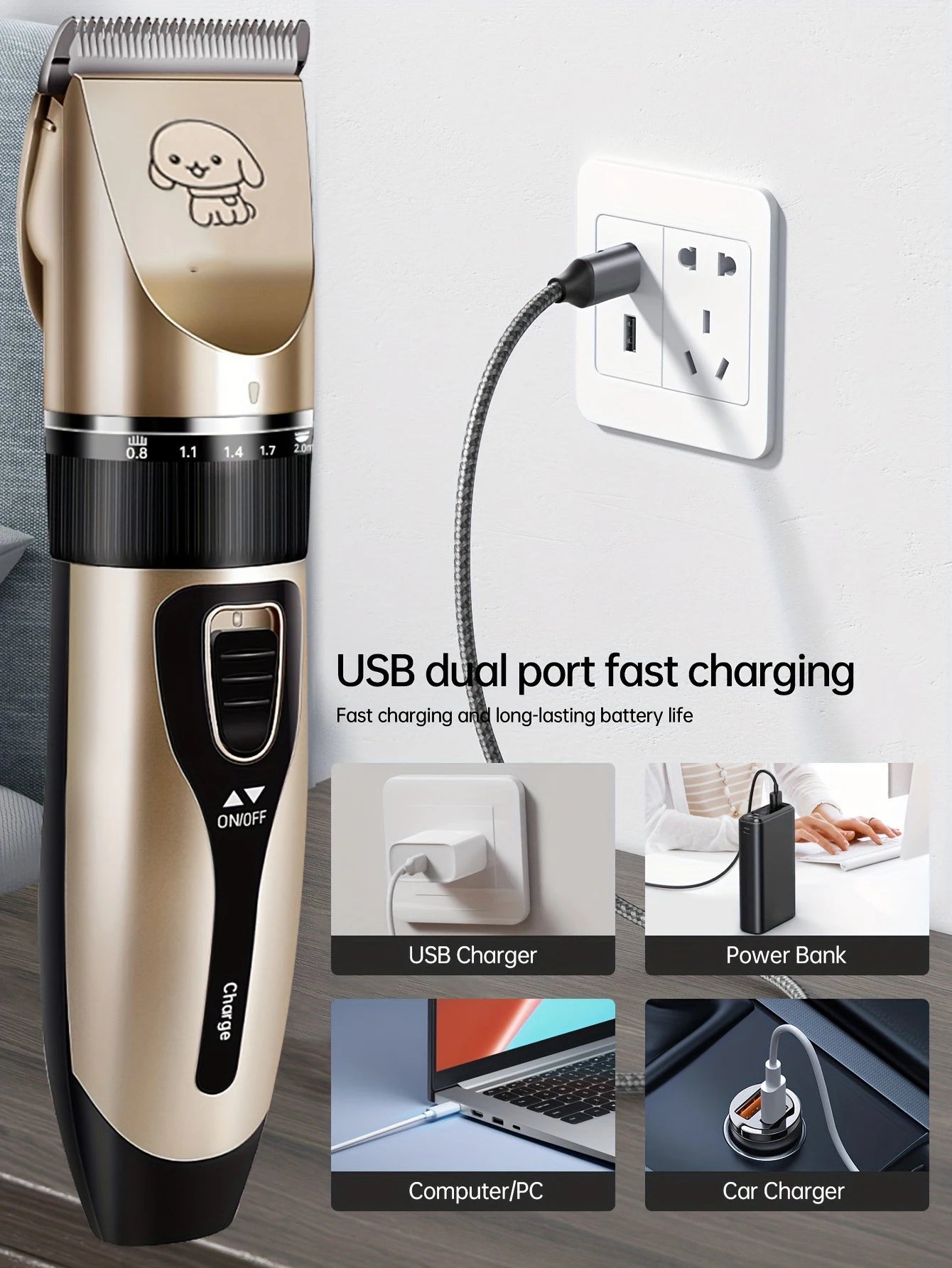 Pet Hair Rechargeable Electric Precision Clipper Kit